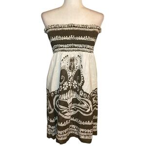 Strapless boho dress